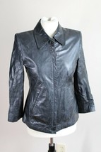 Rene Lezard 34 Black Butter Leather Jacket Coat Italy - £20.89 GBP