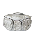 Lug Railcar Crossbody Tote Bag Metallic Silver Adjustable Removeable Str... - $1,125.08 MXN