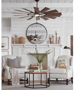 Horchow Monte Carlo Prairie Windmill 62&quot; Ceiling Fan with light Farmhouse  - $1,102.49