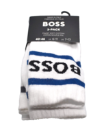 Boss Hugo  Men&#39;s Italy Design Finest Cotton Socks White  3-Pack One Size... - £26.47 GBP