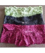 3 Pair Chuns Panties ~ Women&#39;s One Size ~ Boyshort ~  Black, Green, Wine... - £11.23 GBP