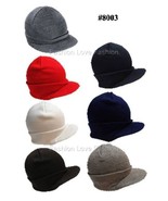 1 Piece Men&#39;s Boy&#39;s Winter Ski Sport Beanie Knit Hat Cap with Visor - $6.77 CAD