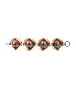 Vintage Copper Bracelet Disk Panel 7 Inches Bear Claw Design - $335.40 MXN