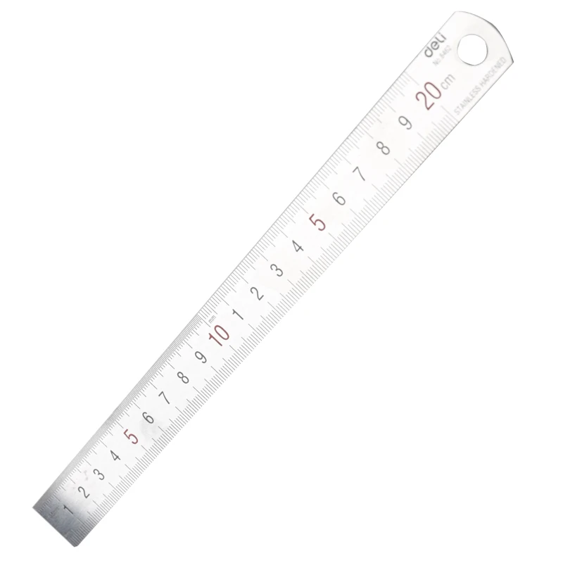 DELI Stainless Steel Straight Ruler Precision 15-30CM Flat Thick  Measuring Scal - £92.74 GBP