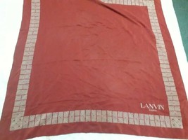 Vintage Lanvin Paris Board Scarf  handkerchief Check Stock (Canada) - £28.94 GBP