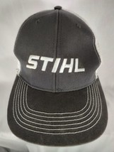 Stihl Mesh Adjustable Snapback Trucker Hat Gray White Licensed Embroider... - $18.66