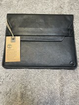 TIMBERLAND BLACK 100 % GENUINE  LEATHER TABLET SLEEVE ~ PAD HOLDER   A1B... - $29.79