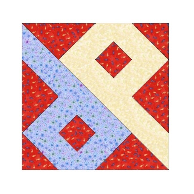 Primary image for PUZZLE PAPER PIECING QUILT BLOCK PATTERN -090A