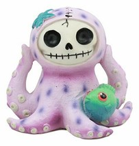 Ebros Furrybones Octopee The Purple Octopus Skeleton Figurine 2.5&quot; H - $279.41 MXN
