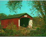 Vansant&#39;s Covered Bridge Solebury Township PA UNP Chrome Postcard G10 - $3.91