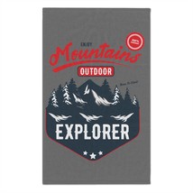 Personalized Rally Towel, Outdoor Explorer Mountains Design, Soft Absorb... - $17.51