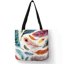 Print Handbags For Women 2022 Bohemian Dream Catcher Pattern Linen Shoulder Bag  - £11.03 GBP