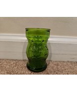 Vintage Indiana Glass Juice Glass 4 Fl Oz, Green Ship Design - $13.66 CAD