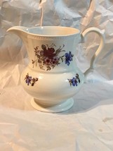 Vintage Lord Nelson Pottery Milk Pitcher Floral Design 5 1/2&quot; - £19.45 GBP