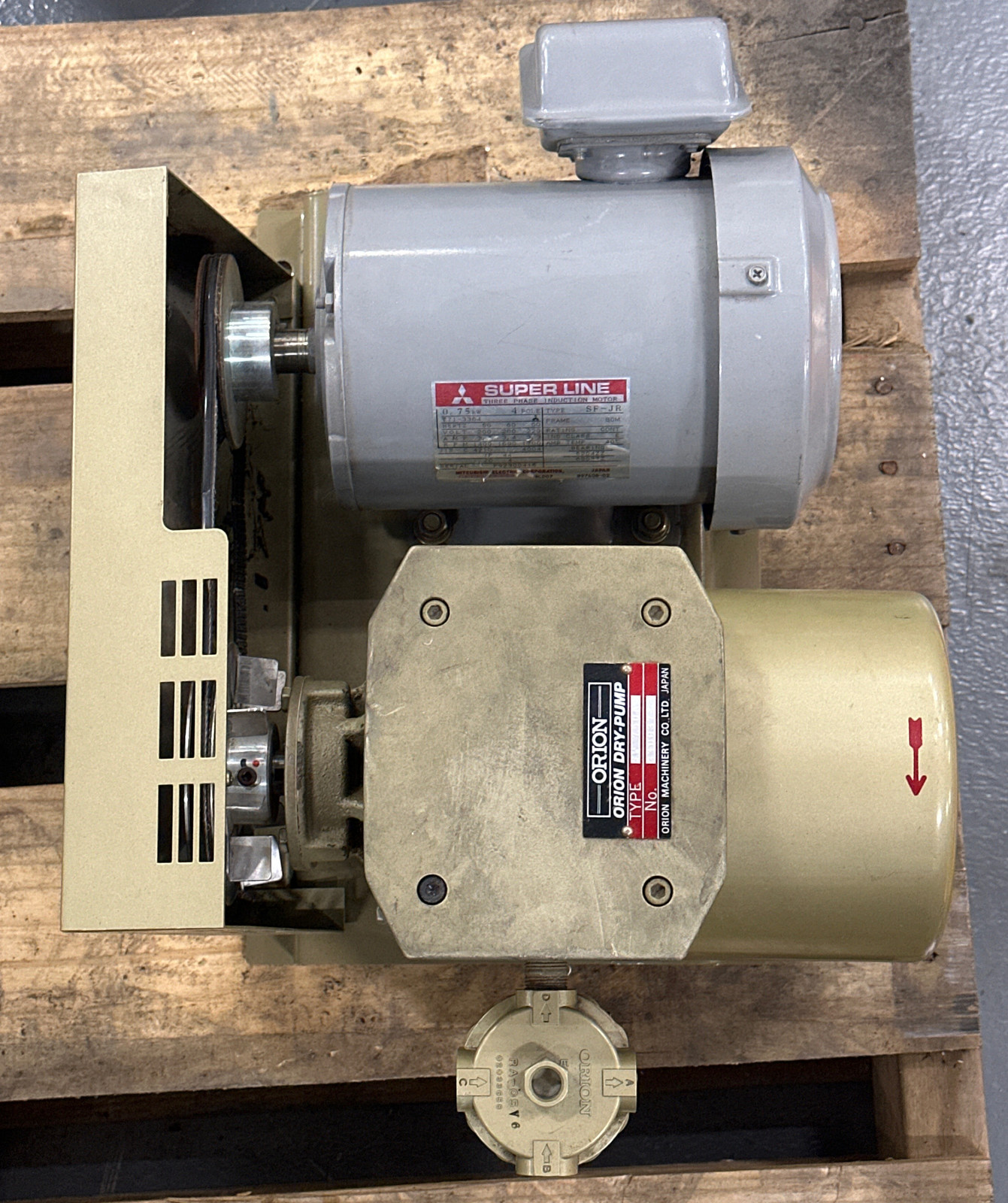 Orion KH 750A Dry Pump W/SF-JR Mitsubishi Motor 0.75kW  - $817.00