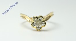 18k Yellow Gold Pear Diamond Flower Ring (0.6 Ct,J Color,VS Clarity) - $1,092.75