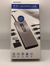 NEW - Vivitar 10-in-1 Universal Hub, USB C, HDMI, Charging, Card Reader - $14.85