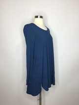 Eileen Fisher Long Sleeve Round Neck Blue Sweater Dress Size X-Small - £31.54 GBP