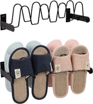 Black Metal Shoe Storage Holders, Wall Mounted Shoe Rack Organizer, Set ... - $32.53