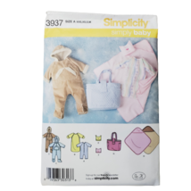 Simplicity 3937 Simply Baby Sewing Pattern Bunting Hat Bag Blanket Rompe... - £11.67 GBP