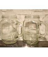 Mason Jar Mug Handle Glasses Jars Classic Clear Cup Drinking Mugs Cups (... - $12.77