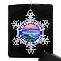 Pewter Christmas Ornament Blue Ridge Parkway 3&quot; Metal Virginia North Carolina - £12.65 GBP