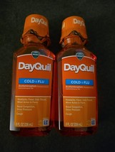 2 Pc Vicks DayQuil Cold &amp; Flu Relief Liquid 12 fl oz (BN18) - £19.64 GBP
