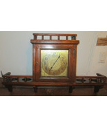 Brown Quartz Wood  Wall Clock 22” TALL x 32&quot; WIDE X 5&quot; DEEP PLANT HOLDER - $41.40