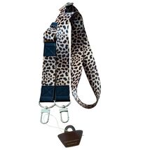 New Mautto Cheetah Leopard Print Handbag Strap 1.5&quot; Wide 48&quot; Long Gold Tone - $19.80