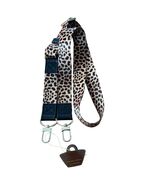 New Mautto Cheetah Leopard Print Handbag Strap 1.5&quot; Wide 48&quot; Long Gold Tone - €17,04 EUR