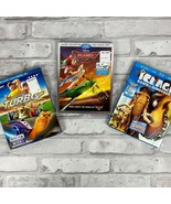 Disney Planes, Turbo Ice Age Dawn of the Dinosaurs Blue-Ray DVD Lot  - £17.41 GBP