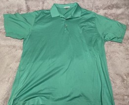 Peter Millar Shirt Mens 2XL Golf Polo Short sleeve Green  XXL Cotton - £17.72 GBP