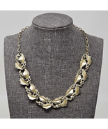 Vintage gold tone leaf choker necklace - $24.47 CAD