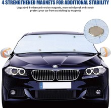 Car Front Windshield Mirror Window Snow Cover Sun Shade Frost Ice Dust Protector - £18.41 GBP
