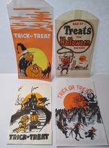 Halloween Candy Treat Bags Cowboy Lasso Bats Black Cats Witch Haunted Graveyard - £10.43 GBP