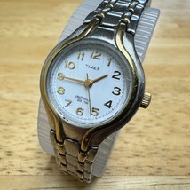 Timex Quartz Watch Women 30m Dual Tone Indiglo Analog New Battery - £13.42 GBP