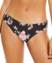 BECCA Bikini Swim Bottoms Black Floral Print Size XL $58 - NWT - £14.14 GBP