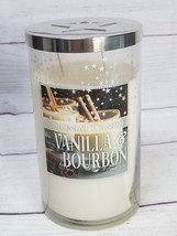 Rare Colonial Classic Candle 18 oz Cylinder Jar Vanilla &amp; Bourbon Stars Scented - £35.56 GBP