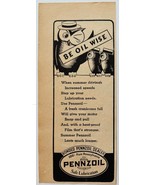 1937 Pennzoil Motor Oil Advertisement Automobilia Pennsylvania Crude Owl... - $19.99
