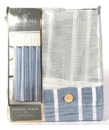 1 Count Croscill Coastal Stripe Blue 72&quot; X 72&quot; Shower Curtain 100% Polye... - €31,04 EUR