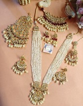 VeroniQ Trends-Mughal Style Full Bridal Multistrand Handmade Kundan Necklace Set - £519.58 GBP