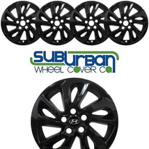 FITS 2016-2018 Hyundai Tucson # 7708-GB 17&quot; Gloss Black Wheel Skins NEW SET/4 - £78.65 GBP