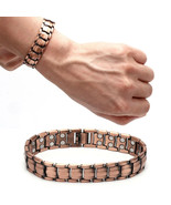 Antique copper Double Strong Magnetic Therapy Bracelet Arthritis Pain Re... - $145.16 MXN