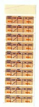 Western Airlines Strip of 10 Ticket Revalidation Stickers 1960&#39;s - $17.87