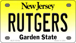 Rutgers New Jersey Novelty Mini Metal License Plate Tag - £11.23 GBP