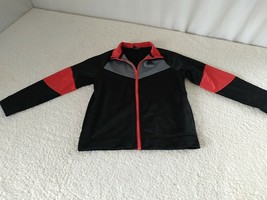 Boy&#39;s Red &amp; Black Athletic Track Warm-Up Jacket Size M (8) - $12.19