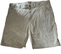 Carhartt Men&#39;s Khaki Beige High Rise Relaxed Fit Flat Front Cargo Shorts Size 40 - $15.61