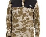The North Face Glacier Snap Neck Camo Print Sweatshirt Black/Military Ol... - $39.99