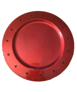 Christmas Red Charger Candle Plate-Very Rare Vintage-SHIPS N  24 HOURS - $25.72 CAD