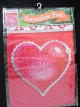 Candy Heart XOXO Valentine Garden Flag- 2 Sided Message, 12.5&quot; x 18&quot; - £13.58 GBP